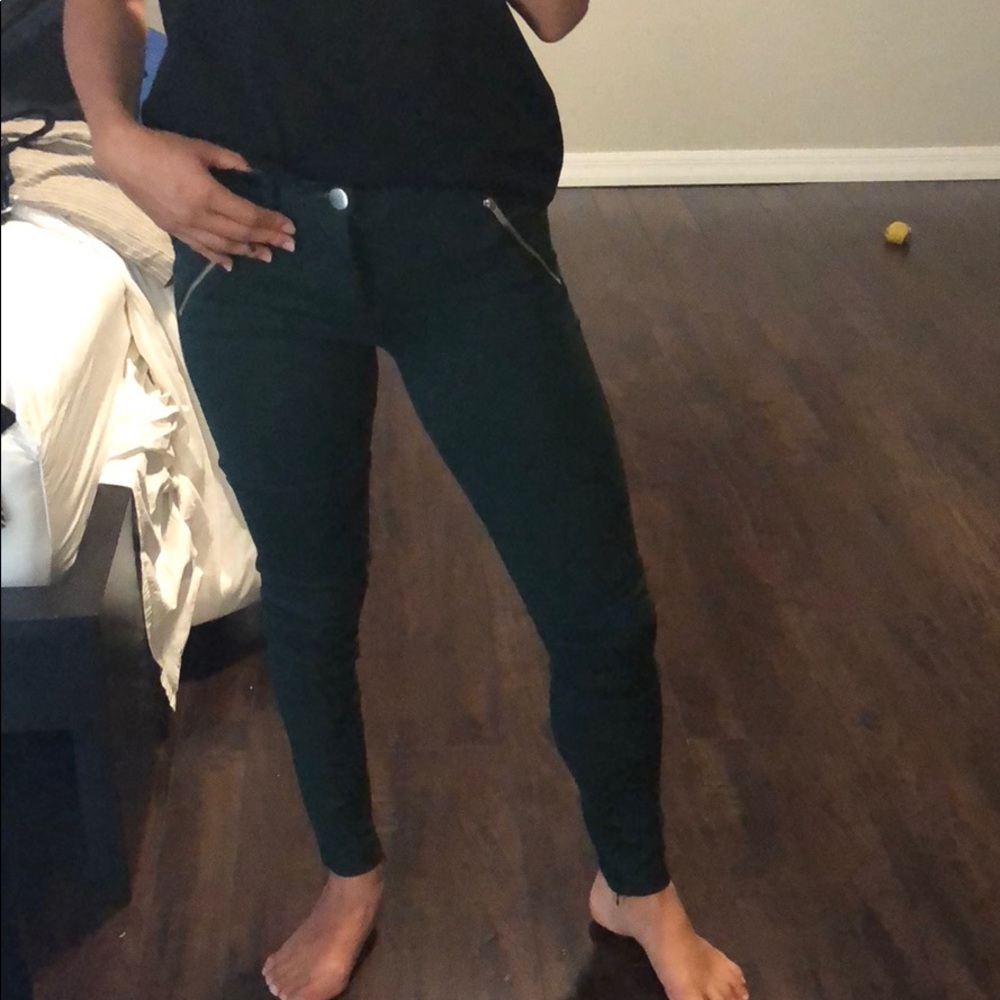 Forest green legging like pants
